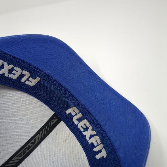 Fly Racing Fitted Hat Blue S/M Flexfit Solid 6 Panel Outdoor Stretch - Picture 7 of 8